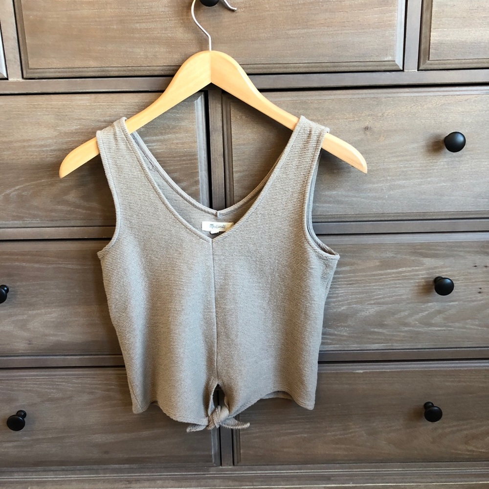 Madewell cropped knotted tank